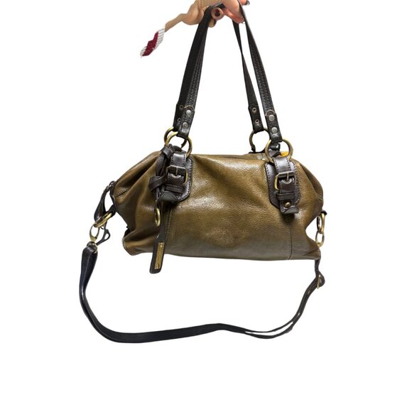 Rare Lucky Brand Olive Green Leather Satchel — New/Barely Used - Picture 10 of 17